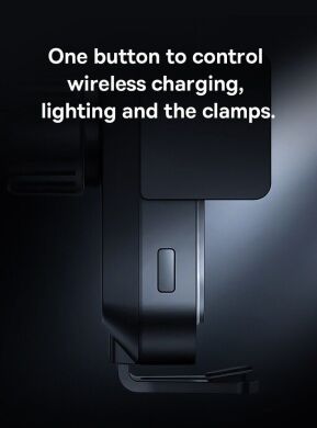 Автомобильный держатель Baseus Halo Electric Wireless Charging (15W) SUDD000001 - Black