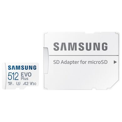 Карта памяти MicroSDXC Samsung 512GB EVO Plus C10 UHS-I + адаптер (MB-MC512KA/EU)