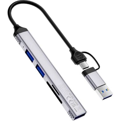 USB HUB WIWU Wi-HB003 ZOLO 5 in 1 - Gray