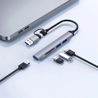 USB HUB WIWU Wi-HB003 ZOLO 5 in 1 - Gray