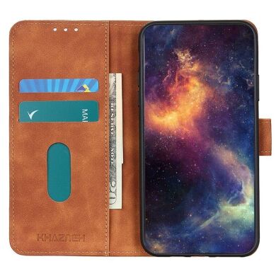 Чехол-книжка KHAZNEH Retro Wallet для Samsung Galaxy M13 (M135) - Brown