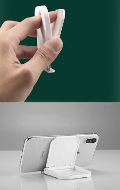 Универсальная подставка Deexe Flip Stand для смартфонов - White