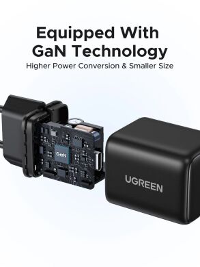 Сетевое зарядное устройство UGREEN X512 GaN 20W (Type-C) 55553 - Black