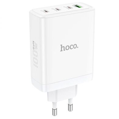 Мережевий зарядний пристрій Hoco N31 Leader PD100W + QC3.0 - White
