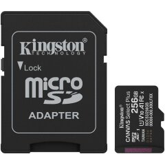 Карта памяти Kingston microSDXC 256GB Canvas Select Plus Gen3 UHS-I U1 V10 A1 (150MB/s) + адаптер (SDCS3/256GB) - Black