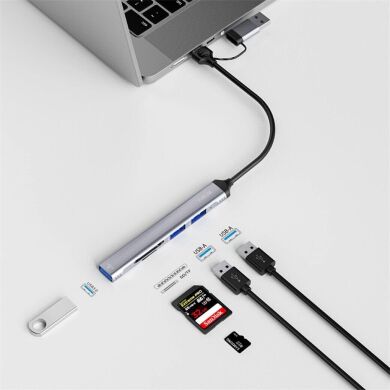 USB HUB WIWU Wi-HB003 ZOLO 5 in 1 - Gray