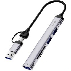 USB HUB WIWU Wi-HB003 ZOLO 5 in 1 - Gray