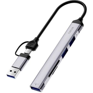 USB HUB WIWU Wi-HB003 ZOLO 5 in 1 - Gray