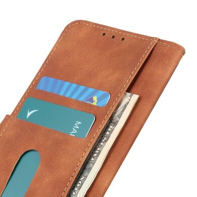 Чехол-книжка KHAZNEH Retro Wallet для Samsung Galaxy M13 (M135) - Brown