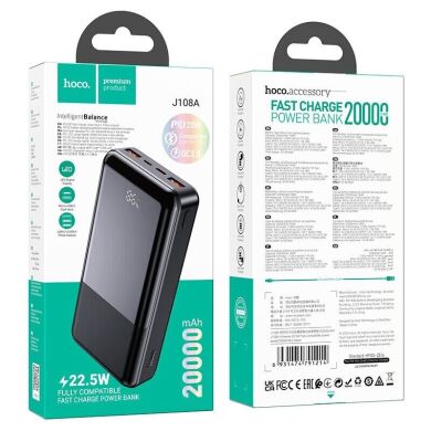 Внешний аккумулятор Hoco J108A Universe 22.5W (20000mAh) - Black