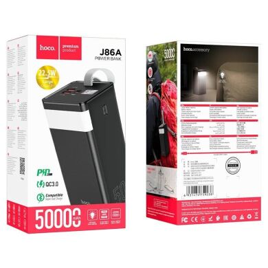 Зовнішній акумулятор Hoco J86A 22.5W (50000 mAh) - Black