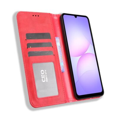 Чехол Deexe Retro Style для Samsung Galaxy A07 (A075) - Red