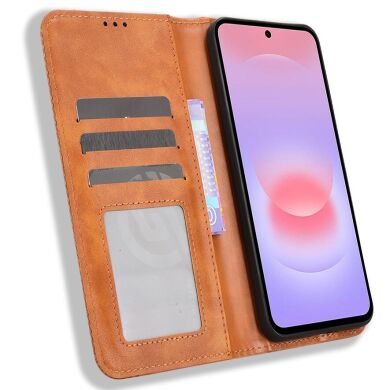 Чехол Deexe Retro Style для Samsung Galaxy A57 (A576) - Brown