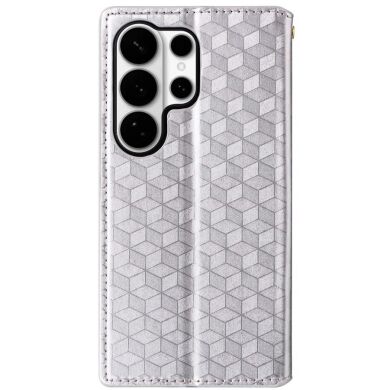 Чохол Deexe Rhombus Book для Samsung Galaxy S26 Ultra - Silver