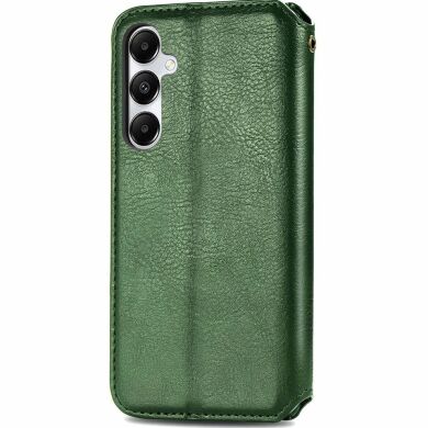 Чохол Deexe Rhombus Wallet для Samsung Galaxy A55 (A556) - Green