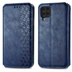 Чехол Deexe Rhombus Wallet для Samsung Galaxy M62 - Blue