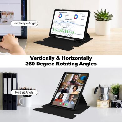 Чохол Deexe Rotary Case для Samsung Galaxy Tab S9 FE (X510/516) / Tab S10 FE (X520/526) - Black