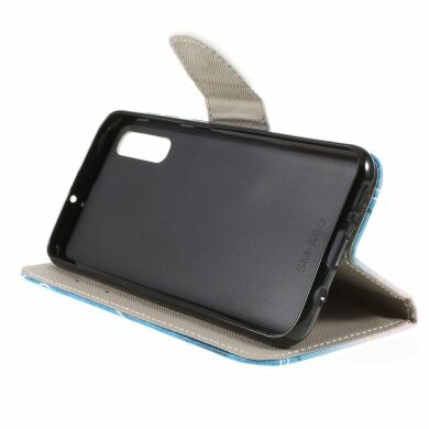 Чохол-книжка Deexe Color Wallet для Samsung Galaxy A50 (A505) - Blue Butterfly