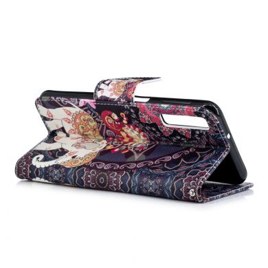 Чехол-книжка Deexe Color Wallet для Samsung Galaxy A7 2018 (A750) - Elephant and Peacock