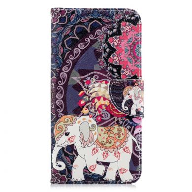 Чехол-книжка Deexe Color Wallet для Samsung Galaxy A7 2018 (A750) - Elephant and Peacock