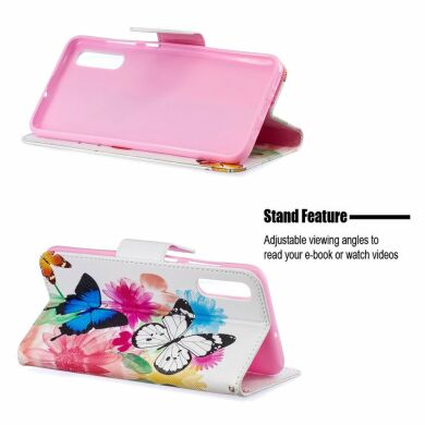 Чохол-книжка Deexe Color Wallet для Samsung Galaxy A70 (A705) - Butterflies and Flowers