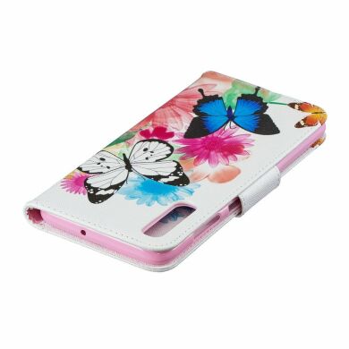 Чохол-книжка Deexe Color Wallet для Samsung Galaxy A70 (A705) - Butterflies and Flowers