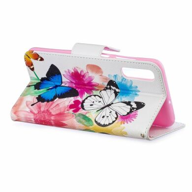 Чохол-книжка Deexe Color Wallet для Samsung Galaxy A70 (A705) - Butterflies and Flowers