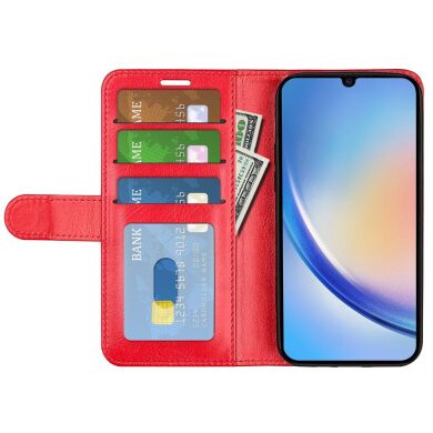 Чехол-книжка Deexe Wallet Style для Samsung Galaxy A24 - Red