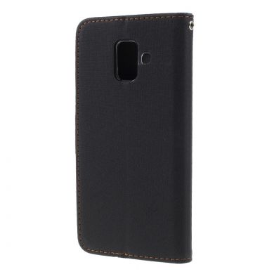 Чехол-книжка ROAR KOREA Cloth Texture для Samsung Galaxy A6 2018 (A600) - Black