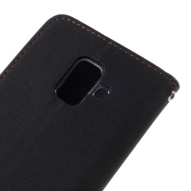 Чехол-книжка ROAR KOREA Cloth Texture для Samsung Galaxy A6 2018 (A600) - Black