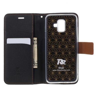 Чехол-книжка ROAR KOREA Cloth Texture для Samsung Galaxy A6 2018 (A600) - Black