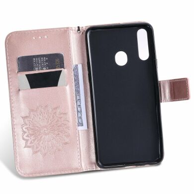 Чохол-книжка UniCase SunFlower Pattern для Samsung Galaxy A20s (A207) - Rose Gold