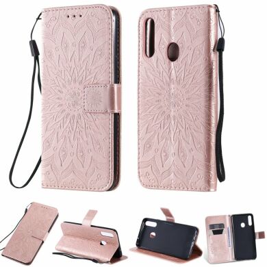 Чохол-книжка UniCase SunFlower Pattern для Samsung Galaxy A20s (A207) - Rose Gold