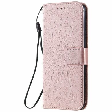 Чохол-книжка UniCase SunFlower Pattern для Samsung Galaxy A20s (A207) - Rose Gold