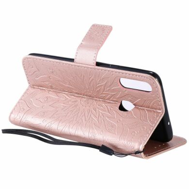 Чохол-книжка UniCase SunFlower Pattern для Samsung Galaxy A20s (A207) - Rose Gold