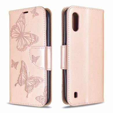 Чохол UniCase Butterfly Pattern для Samsung Galaxy A01 (A015) - Rose Gold