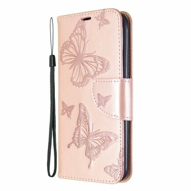 Чохол UniCase Butterfly Pattern для Samsung Galaxy A01 (A015) - Rose Gold