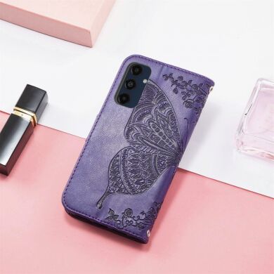 Чехол UniCase Butterfly Pattern для Samsung Galaxy S24 FE (S721) - Dark Purple