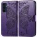 Чехол UniCase Butterfly Pattern для Samsung Galaxy S24 FE (S721) - Dark Purple. Фото 1 из 11