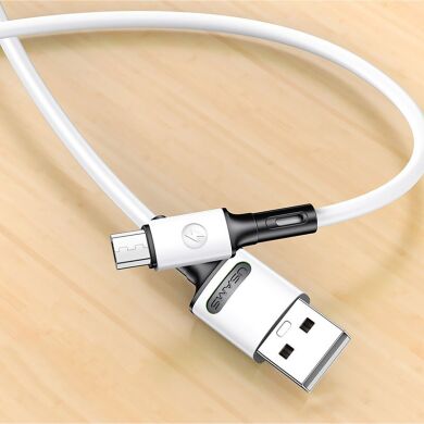 Дата-кабель USAMS US-SJ435 U52 USB to MicroUSB (2.1A, 1m) - White