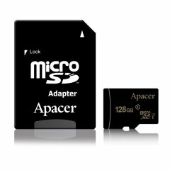 Карта памяти MicroSDXC Apacer 128GB 10 class UHS-I + адаптер