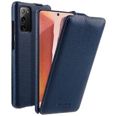 Кожаный чехол MELKCO Jacka Type для Samsung Galaxy Note 20 (N980) - Dark Blue