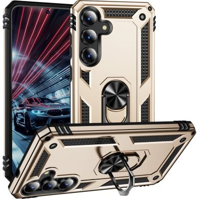 Протиударний чохол з підставкою Deexe Armor Case для Samsung Galaxy S26 FE - Gold