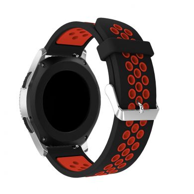 Ремешок Deexe Dual Color для Samsung Galaxy Watch 46mm / Watch 3 45mm / Gear S3 - Black / Red