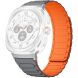 Ремінець Deexe Flexible Fit для Samsung Galaxy Watch Ultra (47mm) / Ultra (2025) - Silver / Orange