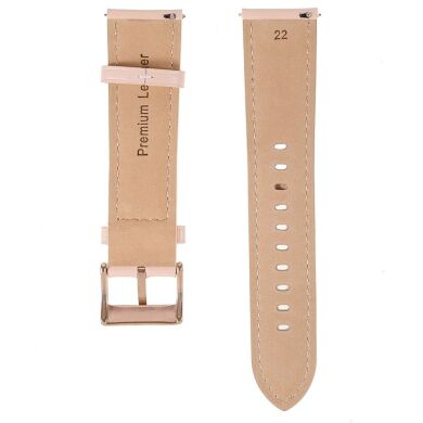 Ремешок Deexe Leather Strap для часов с шириной крепления 22мм - Light Pink