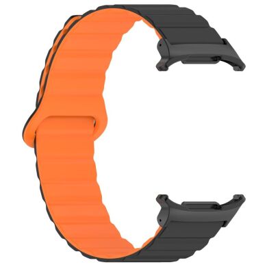 Ремінець Deexe Magnetic Band для Samsung Galaxy Watch Ultra (47mm) - Black / Orange