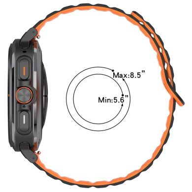 Ремінець Deexe Magnetic Band для Samsung Galaxy Watch Ultra (47mm) - Grey / Orange