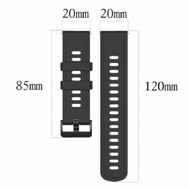 Ремешок UniCase Silicone Strap для часов с шириной крепления 20мм - Black