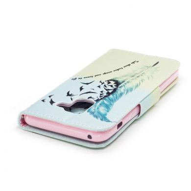 Чохол-книжка Deexe Color Wallet для Samsung Galaxy A8 2018 (A530) - Feather Pattern